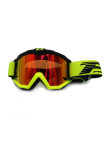 Óculos PROGRIP 3201FL-194 Preto e Amarelo Fluorescente + Lente Espelhada Laranja