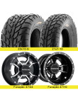 4 jantes RACELINE (144 / 110) com pneus SUNF A021