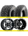 Pack 4 jantes RACELINE (156 / 115) com pneus SUNF A021
