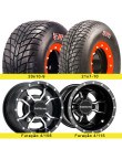 Pack 4 jantes RACELINE (156 / 115) com pneus BPR P354