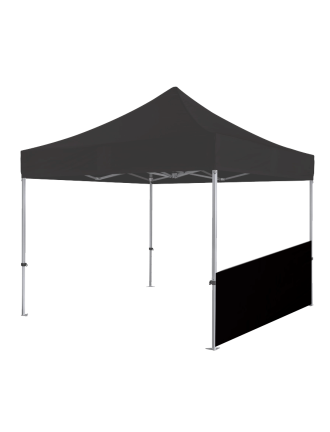 Lateral meia altura preta para tenda 3 metros