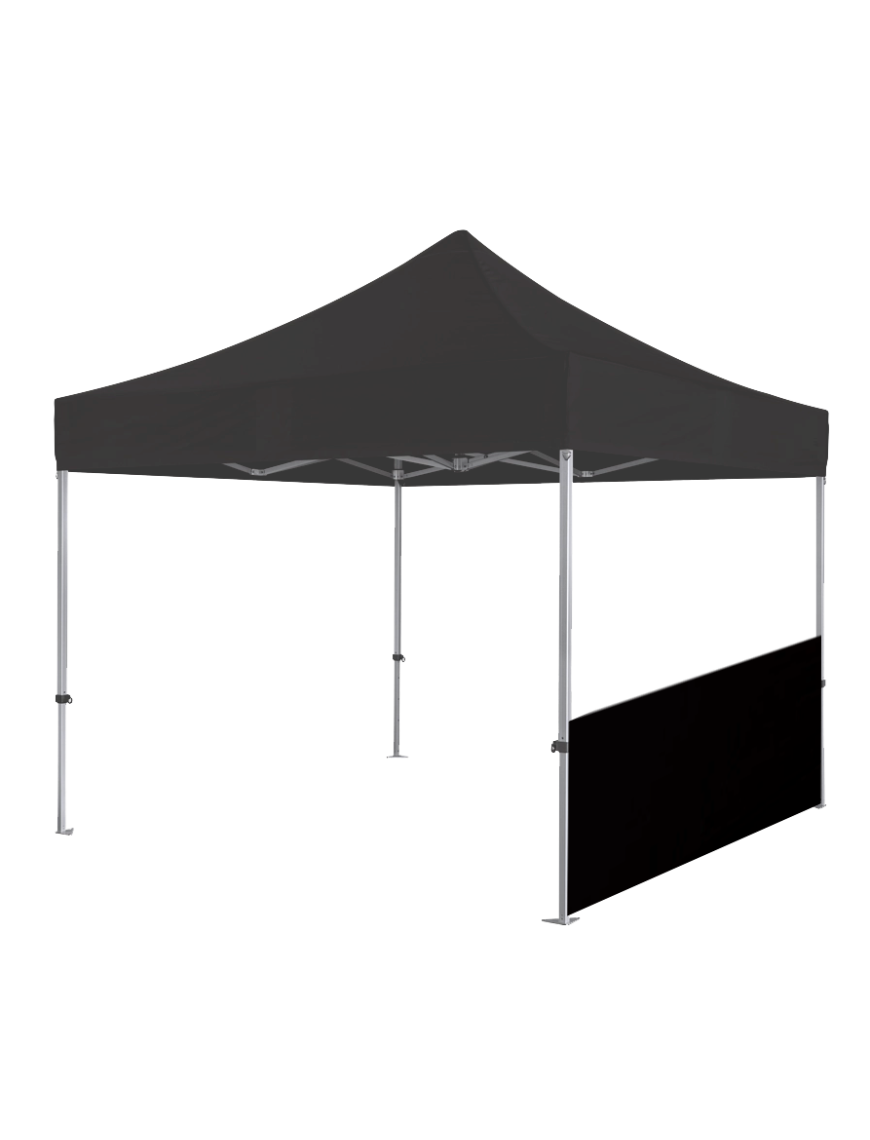 Lateral meia altura preta para tenda 3 metros