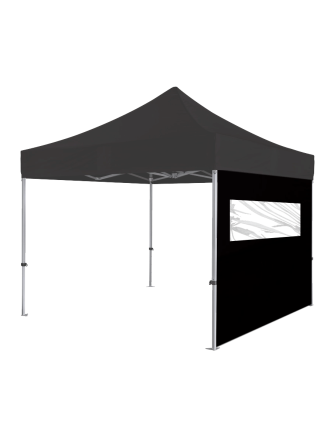 Lateral preta com janela para tenda 3 metros