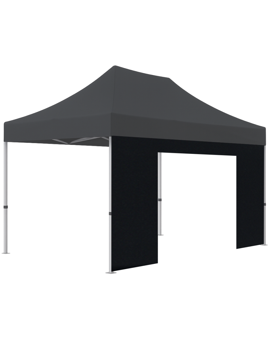 Lateral preta com porta para tenda 4,5 metros