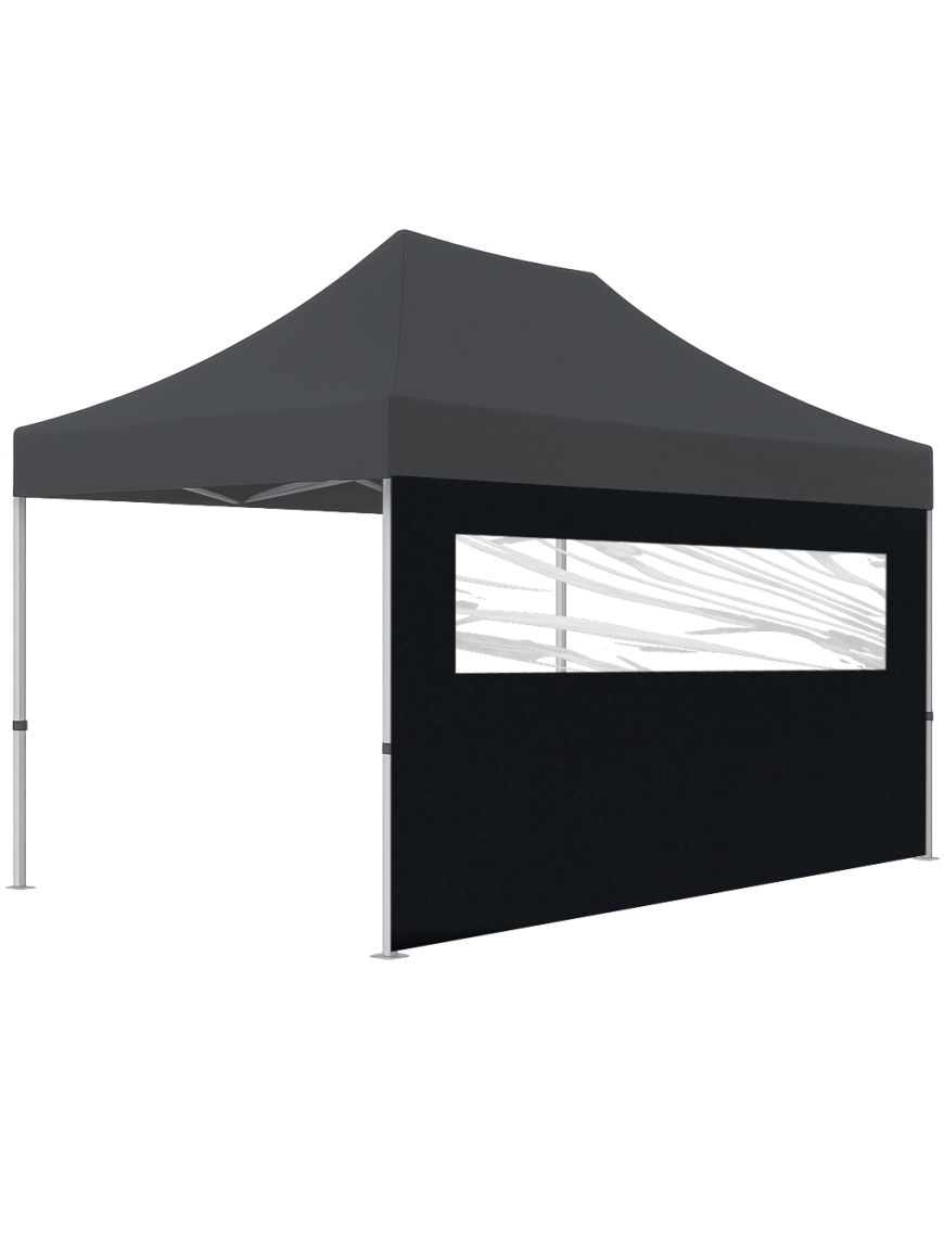 Lateral preta com janela para tenda 4,5 metros