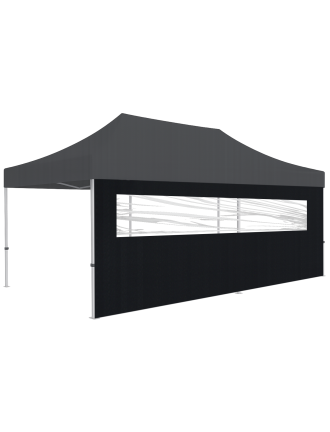 Lateral preta com janela para tenda 6 metros